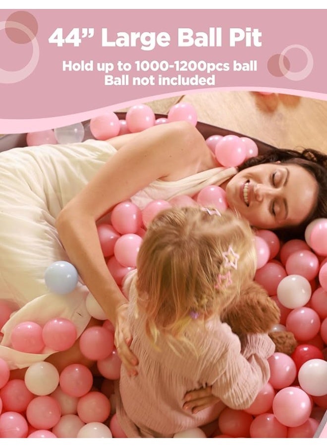 Reelyo 100CM Diameter Foldable Children's Toy Sand Pool, Thickened Waterproof Kids Ball Pit Home Folding Fence Indoor Play Sand Digging Tool Play Ball Pool Double Layer Oxford Cloth With Storage Bag Playpen For Baby Toddlers Baby Ball Pool, Folding Portable Ball Pool, Double Oxford Cloth, Children's Outdoor Indoor Play Pool Suitable For Children's Play, Toy Storage, Pet Play, And Entertaining Guests During Ramadan, Pink (Balls Not Included) - Image 5